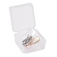 4 Pairs 4 Colors Brass Micro Pave Clear Cubic Zirconia Earring Hooks(ZIRC-ZZ0001-01)-5