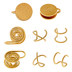 8Pcs 4 Styles Stainless Steel Cuff Earrings, Mixed Shapes, Golden, 10.5~14x8.5~11.5x8.5~17mm, 2pcs/style(EJEW-HS0001-10G)