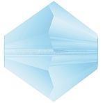 Preciosa&reg Crystal Beads, Czech Crystal, Bicone(451 69 302 Rondelle), 60010 840 Aqua Bohemica Matt, 3mm, Hole: 0.8mm(Y-PRC-BA3-60010-840)