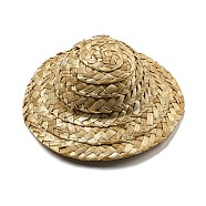 Mini Straw Hat, Doll Knitting Hat, Woven Cap DIY Craft Christmas Costume Accessory, Peru, 135x43mm(DIY-B074-01)