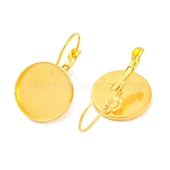 Brass Leverback Earring Findings, Lead Free and Cadmium Free, Golden, 30x18mm, Tray: 16mm(KK-C1244-16mm-G-RS)