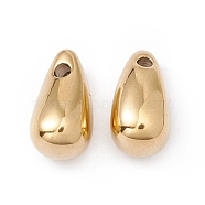 Ion Plating(IP) 304 Stainless Steel Pendants, Teardrop, Real 24K Gold Plated, 11.5x6mm, Hole: 1.5mm(STAS-H168-25G)