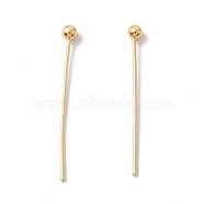 Brass Ball Head Pins, Cadmium Free & Lead Free, Real 18K Gold Plated, 20mm, Head: 2mm, Pin: 0.5mm, 24 Gauge(KK-WH0058-02A-G01)