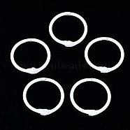 Spray Painted Iron Split Key Rings, Ring, White, 30x4mm(IFIN-T017-01M)