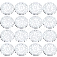 Aluminum Screw Cover, Scented Candle Lid, Flat Round, Auspicious Cloud Pattern, 71x13mm, Inner Diameter: 67mm(FIND-WH0126-116D)