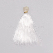 Imitated Mohair Long Straight Hair Doll Wig Hair, for DIY Girls BJD Makings Accessories, White, 150~1000mm(DOLL-PW0001-020-01)