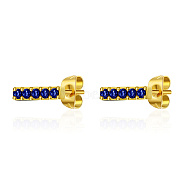 Round Stainless Steel Micro Pave Cubic Zirconia Stud Earrings for Women(MR1320-1)