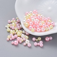 ABS Plastic Imitation Pearl, No Hole Beads, UV Resin Filler, Epoxy Resin Jewelry Making, Round, Pink, 2.3~4.7mm, about 250pcs/bag(X-KY-I005-01D)