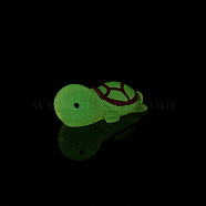 Luminous Translucent Resin Sea Animal Cabochons, Little Turtle, Hot Pink, 23x13x8.5mm(RESI-D055-01D)