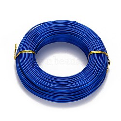 Round Aluminum Wire, Flexible Craft Wire, for Beading Jewelry Doll Craft Making, Royal Blue, 12 Gauge, 2.0mm, 55m/500g(180.4 Feet/500g)(AW-S001-2.0mm-09)