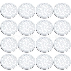 Aluminum Screw Cover, Scented Candle Lid, Flat Round, Auspicious Cloud Pattern, 71x13mm, Inner Diameter: 67mm(FIND-WH0126-116D)