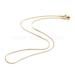 304 Stainless Steel Square Snake Chain Necklaces, with Lobster Claw Clasps, Golden, 15.74 inch(40cm), 1.5mm(STAS-G244-83B-G)