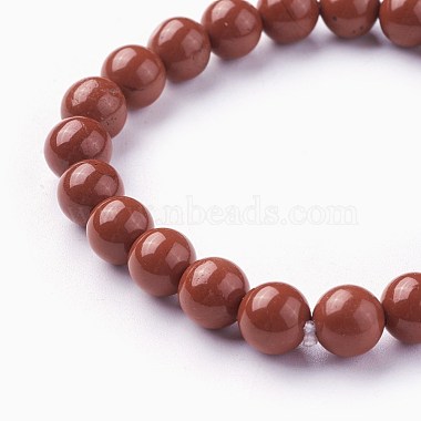 Natural Red Jasper Beads Stretch Bracelets(BJEW-F380-01-B02)-2