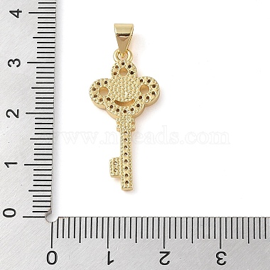 Brass Micro Pave Clear Cubic Zirconia Pendant(KK-I712-58G-04)-3