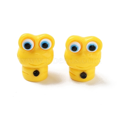 Gold Frog Resin Beads