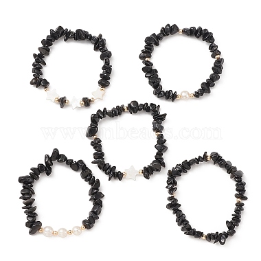 Chip Obsidian Bracelets