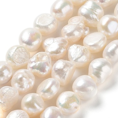 Seashell Color Two Sides Polished Pearl Beads