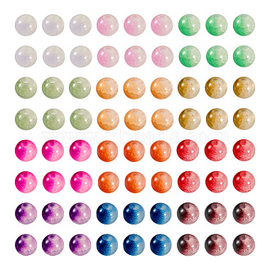 300 pcs 12 couleurs craquelées cuites peintes imitation jade ensemble de perles de verre(DGLA-TA0001-05)-2