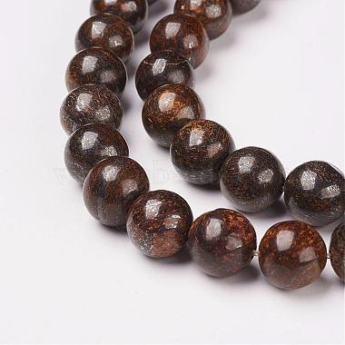 Natural Bronzite Beads Strands(G-D169-01-6mm)-2