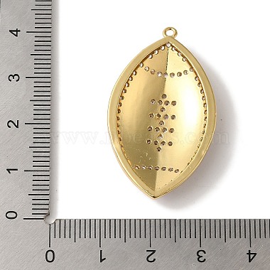 pendentif en laiton plaqué émail avec zircone cubique(KK-A229-32G-04)-3