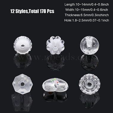 178Pcs 12 Style Transparent Acrylic Beads(TACR-CA0001-19)-2