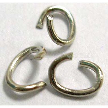 Platinum Oval Brass Open Jump Rings