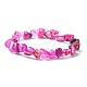Dyed & Heated Nuggets Natural Agate Bead Stretch Bracelets for Women(BJEW-JB09484)-3