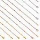 12Pcs 3 Colors 304 Stainless Steel Satellite Chain Necklaces Set for Men Women(NJEW-NB0001-15)-1