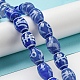 Brins de perles dzi de style tibétain bleu(TDZI-NH0001-C15-01)-2