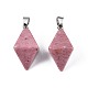 Natural Rhodochrosite Pendants(X-G-N326-107B)-2