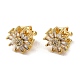 Rack Plating Real 18K Gold Plated Brass Sunflower Shape Clip-on Earrings(EJEW-B034-05G)-1