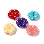 Synthetic Coral Beads, Dyed, Flower, Mixed Color, 13x12.5x3mm, Hole: 1mm(CORA-C002-02)