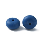 Food Grade Eco-Friendly Silicone Beads, Abacus, Midnight Blue, 14x8mm, Hole: 2mm(SIL-TAC0002-08Q)