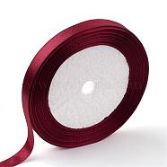 Single Face Satin Ribbon, Polyester Ribbon, Dark Red, 1 inch(25mm) wide, 25yards/roll(22.86m/roll), 5rolls/group, 125yards/group(114.3m/group)(RC25mmY048)