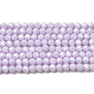 Cubic Zirconia Bead Strands, Faceted Round, Thistle, 3mm, Hole: 0.6mm, about 120pcs/strand, 14.84''~14.96''(37.7~38cm)(ZIRC-P109-02A-03)