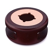 Wooden Wax Furnace, with Brass Findings, Round, Rose Gold, 78.5x35mm(TOOL-K008-01B-RG)