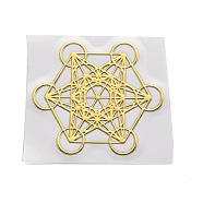 Self Adhesive Brass Stickers, Scrapbooking Stickers, for Epoxy Resin Crafts, Star, Golden, 3.5x3.1x0.05cm(DIY-I044-06G)