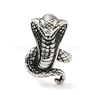 316 Stainless Steel Snake Finger Ring, Gothic Jewelry for Women, Antique Silver, US Size 7 3/4(17.9mm)(RJEW-C030-05D-AS)
