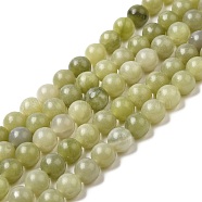 Natural Jade Beads Strands, Round, 8mm, Hole: 0.8mm, about 46pcs/strand, 14.76''(37.5cm)(G-K340-A02-02)