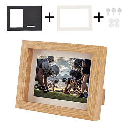 Natural Wood Photo Frames, for Tabletop Display Photo Frame, with Glass Finding, Rectangle, Peru, 231x180x160mm(DJEW-WH0039-88)
