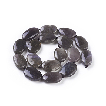 Natural Purple Agate Beads Strands, Oval, 21~26x14~17x6~9mm, Hole: 1mm, about 17pcs/strand, 17.1 inch(43.5cm)
