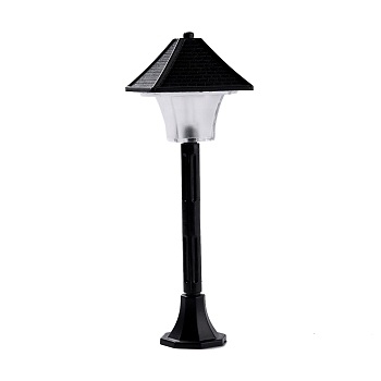 Creative Mini Street Lamp, for Dollhouse Accessories Pretending Prop Decorations, Black, Finished Product: 43.5x43.5x136mm