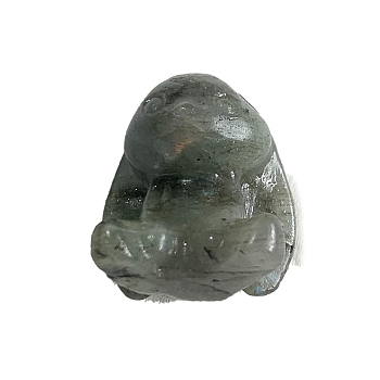 Resin Rabbit Display Decoration, with Natural Labradorite Chips inside Statues for Home Office Decorations, 30x20x30mm
