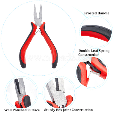 1Pc Carbon Steel Jewelry Pliers for Jewelry Making Supplies(AJEW-SC0001-42)-4
