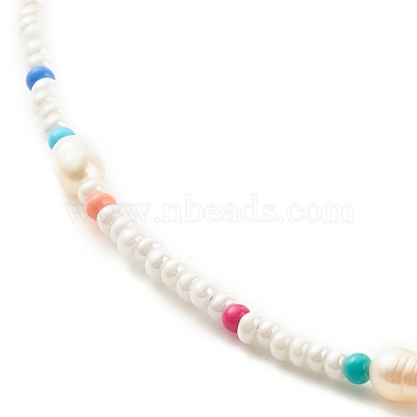 Halskette aus natürlichen Perlen und Glassamen(NJEW-JN03826)-4
