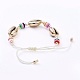 (vente d'usine de fêtes de bijoux) bracelets de perles tressées avec cordon de fil de nylon(BJEW-JB05074-05)-2