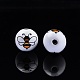 Bees Theme Printed Wooden Beads(WOOD-D006-05A)-4