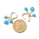 Evil Eye Lampwork Round Beads Dangle Hoop Earrings(EJEW-JE04826-04)-4