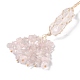 Natural Rose Quartz Reiki Healing Wall Hanging Pendant(HJEW-C005-01A)-2