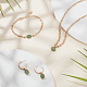 18K Real Gold Plated Natural Green Aventurine Oval Pendant Necklaces & Stud Earrings & Link Bracelet(SJEW-AN0001-51)-7